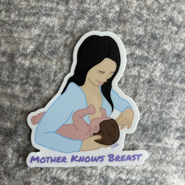 Mother Knows Breast Sticker