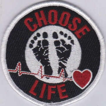 Choose Life - Baby Feet and Heartbeat Patch